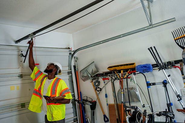 Professional Garage Door Panel Replacement technician working in Forest Lake, IL
